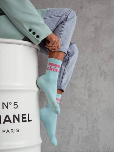 0200-150 Mon Cheri Milena Damensocken – blau