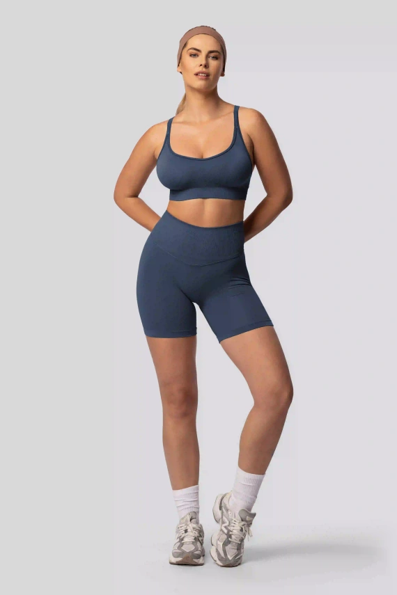 Spaio PUSH-UP PRO formende nahtlose Shorts Fitness hoher Bund navy blue