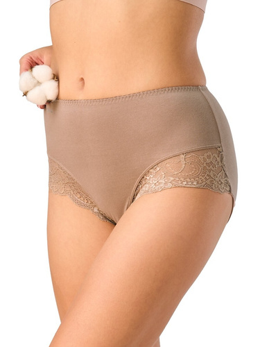 Damen Slips Key LPF 111 aus Baumwolle mit Spitze und Komfortschnitt