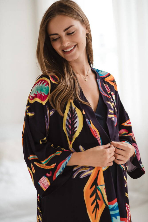 Tropical Navy Milk&Love Bambuswickeltuch