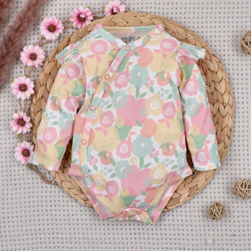 Babyset NINI Colorful Fruits Bio-Baumwolle Body Strampler Mütze Mädchen