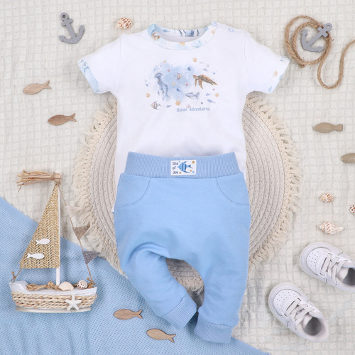 ABN-5448 Sea Of Joy Nini Body aus Bio-Baumwolle – Bio-Baumwolle, kurze Ärmel