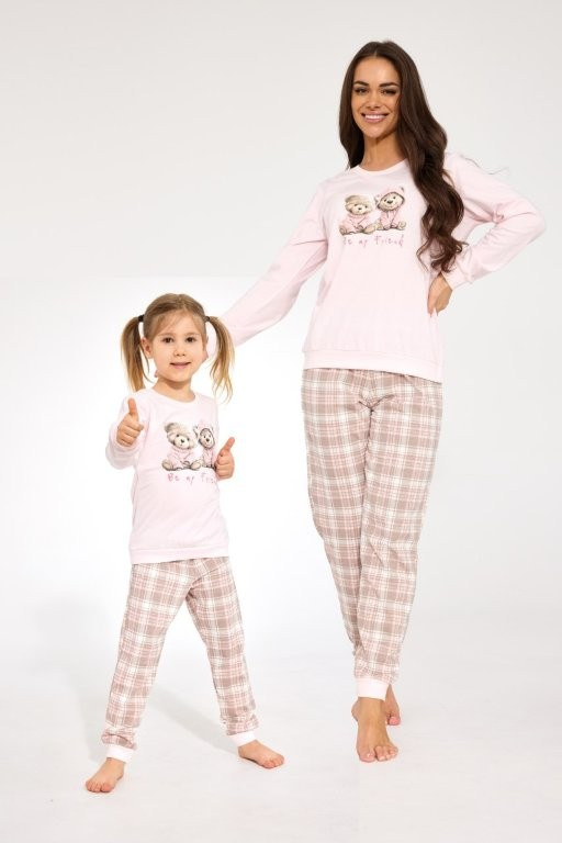 Damen-Pyjama Cornette 671/477 Be My Friend 100% Baumwolle Langarm