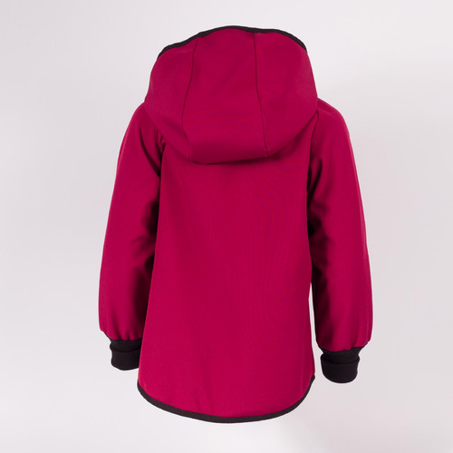 229002 Nicol Softshelljacke für Mädchen mit Kapuze, Fleece, reflektierend – bordeaux