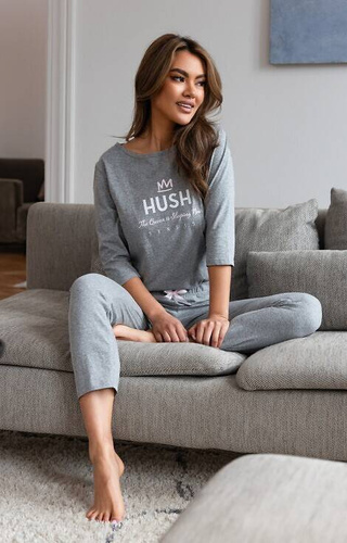 Hush Damen Schlafanzug Sensis - grau melange