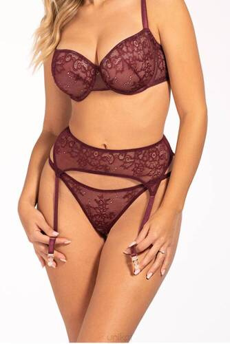 Caro Strumpfgürtel Unique bordeauxrot