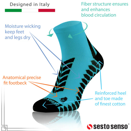 Sportsocken Sesto Senso blaue Sportsocken