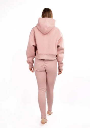 DK-K-B13 Dkaren Damen-Trainingsanzug-Set – Puderrosa