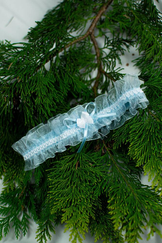 221 De Lafense Chiffon-Strumpfband - hellblau