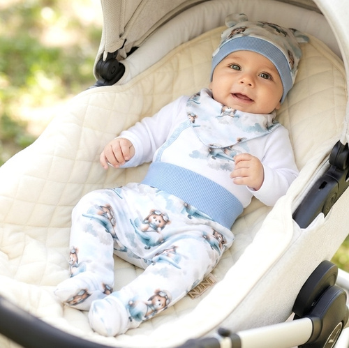 NINI ABK-0058/PIL 4-teiliges Baby-Set Baby Bear Pilot