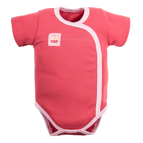 Ships Eevi Baby-Body, Himbeerumschlag – 100 % Baumwolle, kurze Ärmel