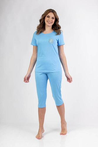 692 Regina Damenpyjama – blau