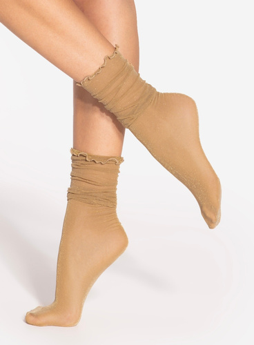 Spring Vibes wz.08 Damensocken 15 den Gatta -visone-gold
