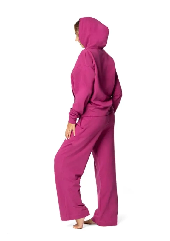 DK-K-B8 Dkaren Damen-Trainingsanzug-Set – Fuchsia