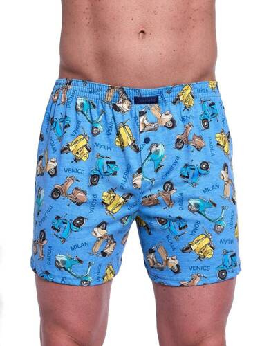 001/172, 011/172 Klassische Cornette Herren-Boxershorts, blau