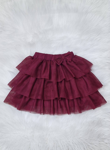 Burgunderfarbener Tüllrock von Mia Bambarillo – mädchenhaft, elegant und leicht