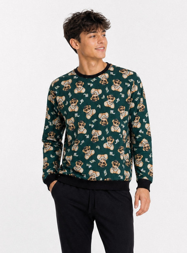 Cornette Cash Young 1004/63 Jugend-Pyjama 100% Baumwolle Grün