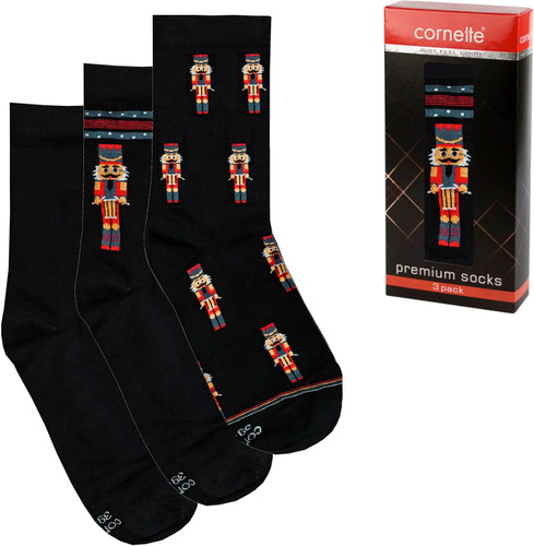 A45 A'3 Cornette Premium Socken - schwarz (Soldaten)