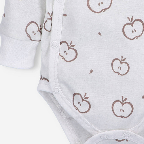 ABN-5291/JAB Happy Apples Bio-Baumwoll-Body mit Umschlag und Nini-Print