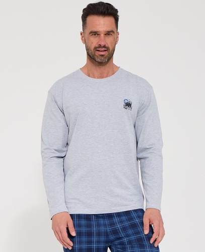 Herren-Pyjama Cornette 124/339 Grizzly Grau Baumwolle Lange Hose