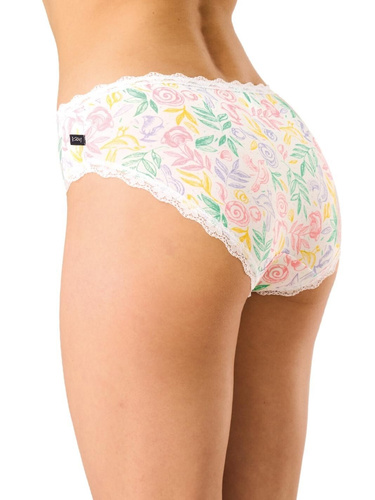 Damen-Slip midi LPC 576 B26 Key – Viskose mit Spitzenband, 2er-Pack Key