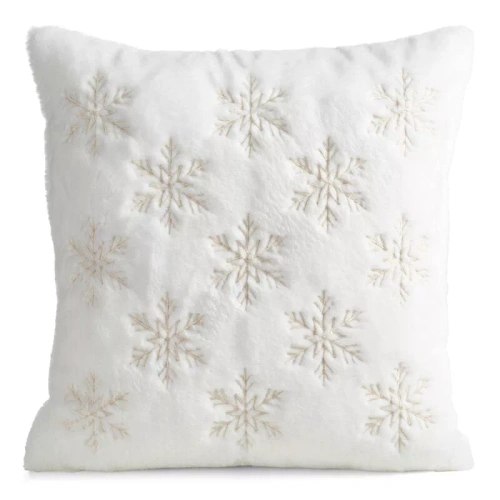 CHP308 Eurofirany Weihnachtskissenbezug 45x45 mit 3D-Pailletten Sternen beige