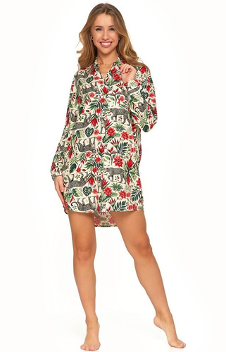 PDK4800-002 Moraj Nachthemd – mehrfarbig