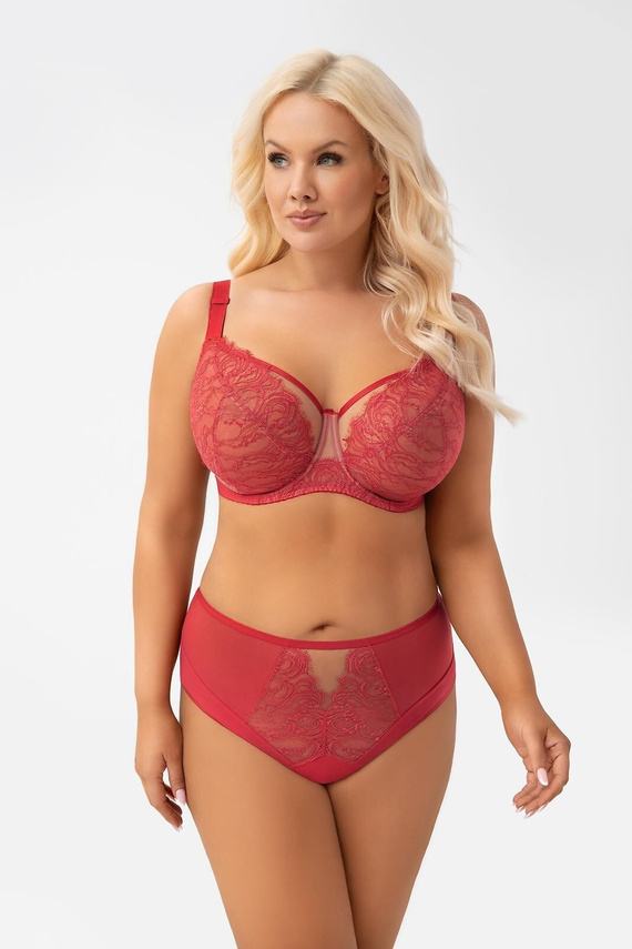 Soft BH Gorsenia G 008 Flavia bordeaux große Größen Spitze Halt