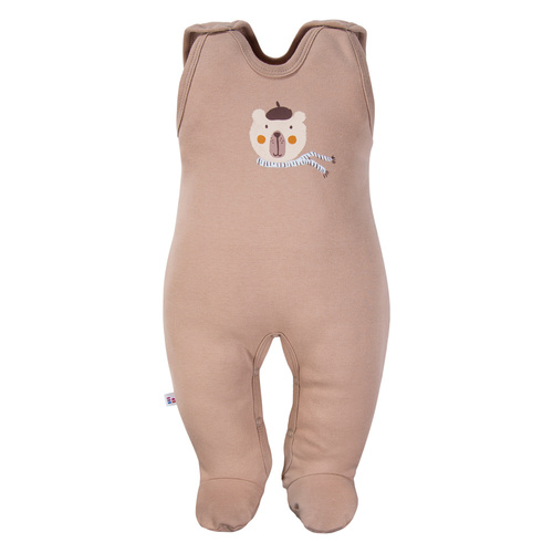 Beary Cool Eevi Baby-Schlafanzug – Beige, Baumwolle