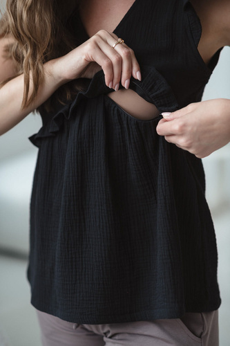 Milky Butterfly Bluzka ciążowa i do karmienia – wygoda i styl Milk&Love czarny