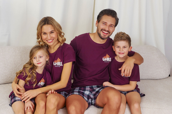 7200 „Chill“ Doctor Nap Damenpyjama – Burgunderrot