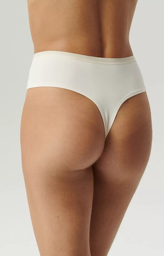 3CLP-015 Hohes brasilianisches Damenhöschen Atlantic - Ecru-Beige-Dunkelbeige