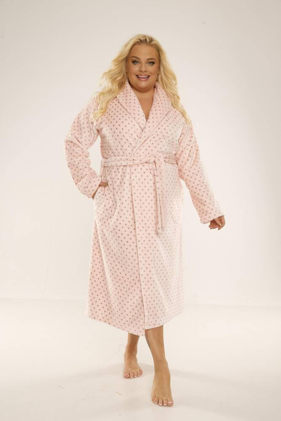 548 Melanie Long Forex Damen Bademantel - Lachs 