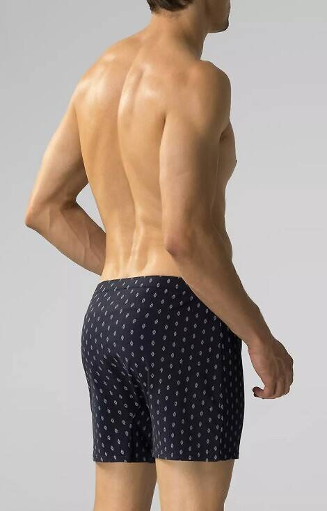 2MBX-057 Atlantic Herren-Boxershorts – Marineblau-Grau