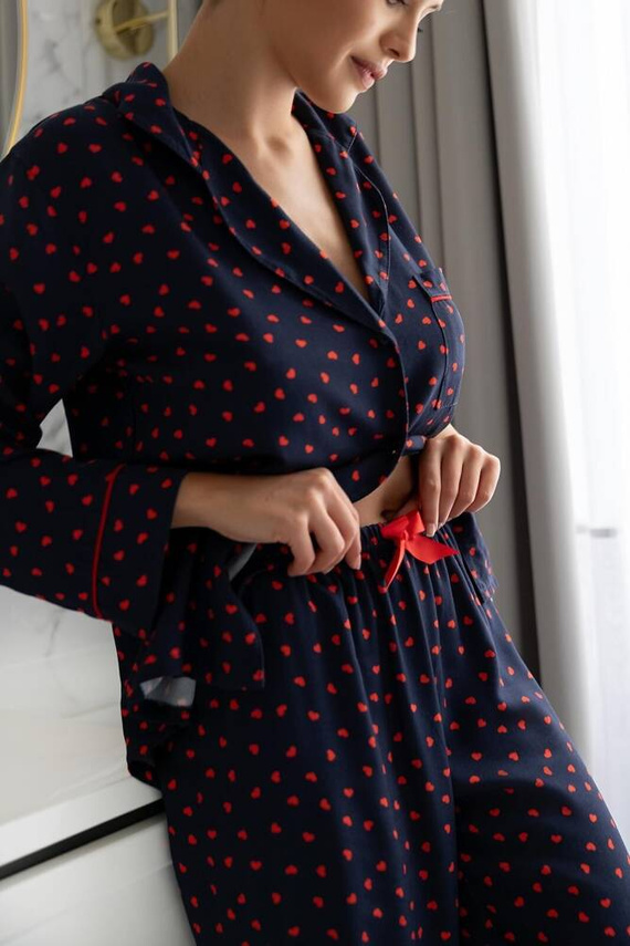 Sophia Sensis Damenpyjama – Marineblau