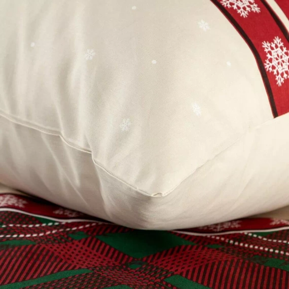 Weihnachtsbettwäsche Elsa Eurofirany beige 100% Baumwolle mit Reißverschluss