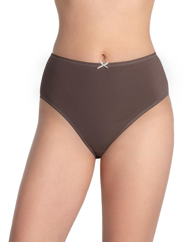 Lama L-120 BI-100 Damen Baumwollslip Bikini Beige-Braun 3er Set Komfort