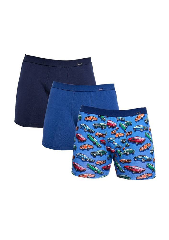 946/02 Cornette Herren-Boxershorts, Marineblau