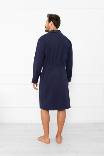 Herrenbademantel Gerard - 100% Baumwolle, klassischer Schnitt mit elegantem Finish Italian Fashion 