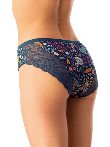 Damen-Baumwoll-Slip Key LPC 570 Himbeere Marineblau – 2er-Set in einer Box, bequemer Schnitt