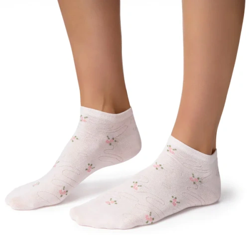 Damen Sneakersocken Steven 114 Summer, dünn, aus Baumwolle, hellrosa 170