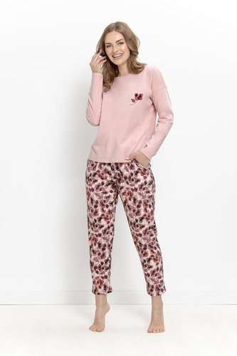 Damen-Pyjama Taro Ardenia 3625 Rosa 100% Baumwolle Langarm 7/8