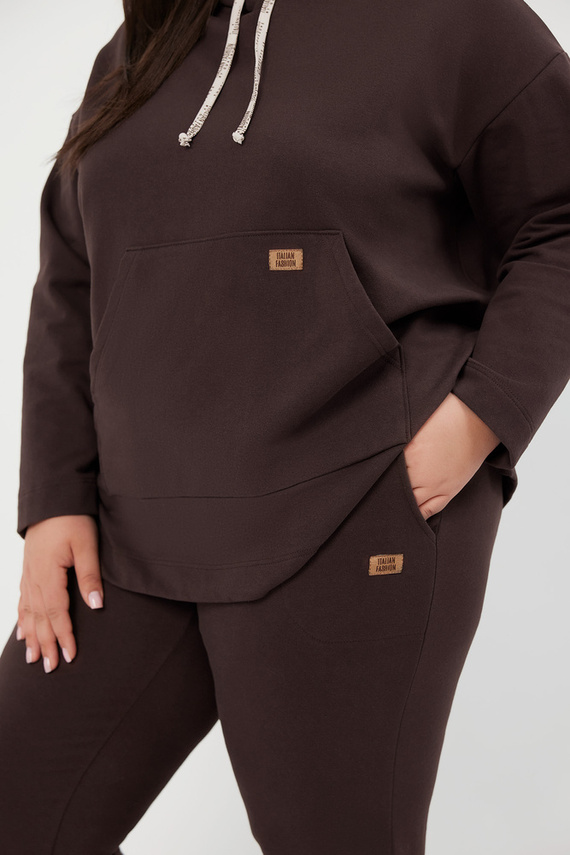 Lagos Damen-Kapuzenpulli Italian Fashion - braun 