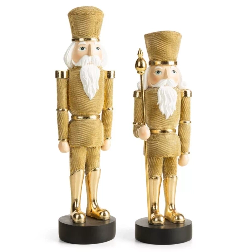 198 Nussknacker-Weihnachtsfigur, Eurogardinen, Gold