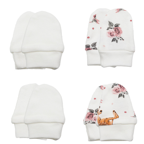 216083 Lala Baumwollhandschuhe 4er-Pack Nicol – Kratzpads für Babys