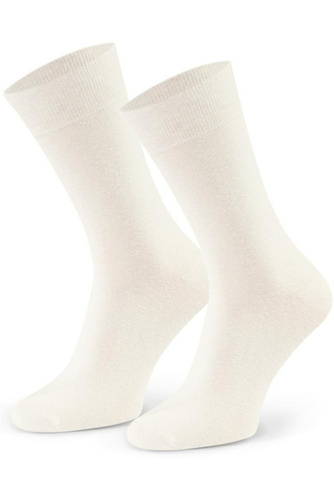 Art.194 Steven 001 Ecru-Socken – Baumwolle und Leinen, nahtlos, Unisex