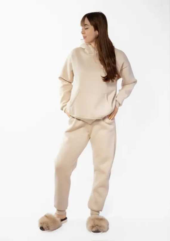 Randi Dkaren Damen-Trainingsanzug-Set – Beige