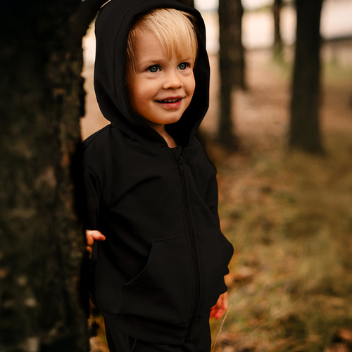 Kinder Sweatjacke Simply Comfy – 100% Baumwolle, mit Reißverschluss und Kapuze