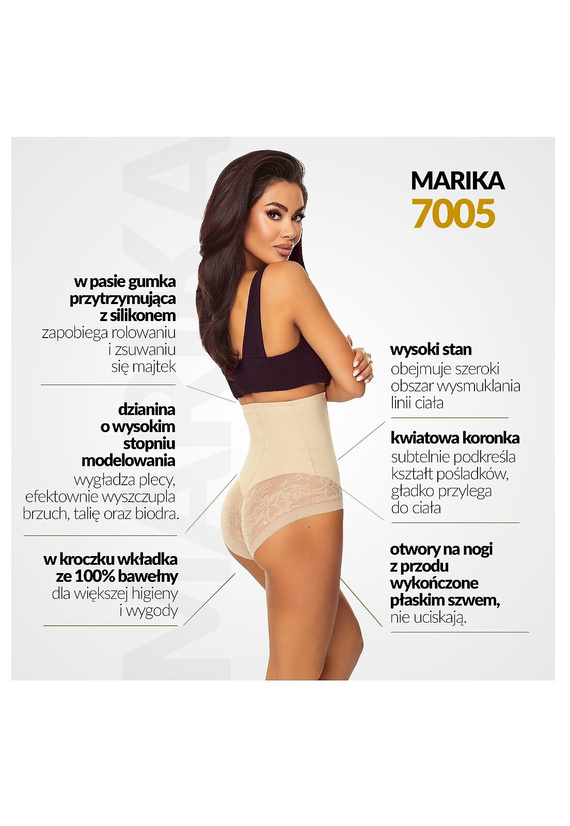 Lapinee 7005 Marika Beige Shapewear-Slip Hohe Taille Anti-Roll