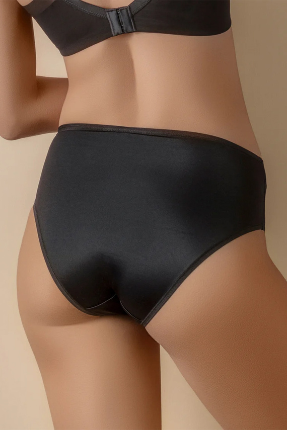 MARA 3138 Selene Damen-Slip Schwarz Hoch geschnitten Spitze Figurformend